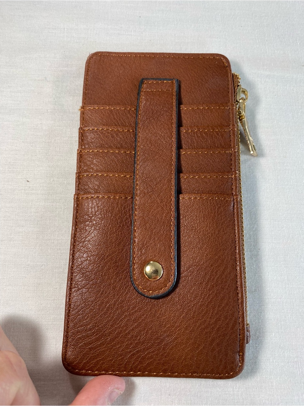 Jen & Co Mae Vegan Leather Brown Multi Card I.D Wallet Billfold  Clutch